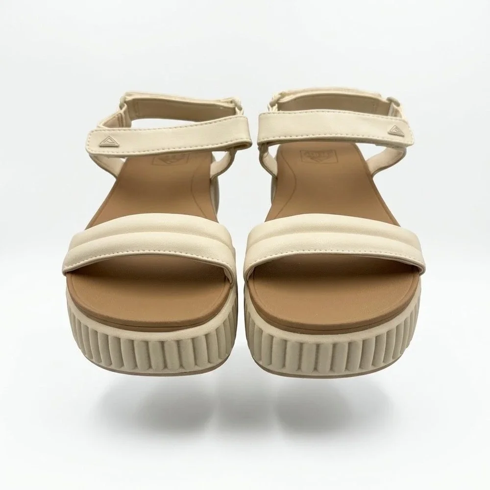 Reef Vista Higher Raya Sandals Women 11 Vintage Sand NEW Platform CJ6557